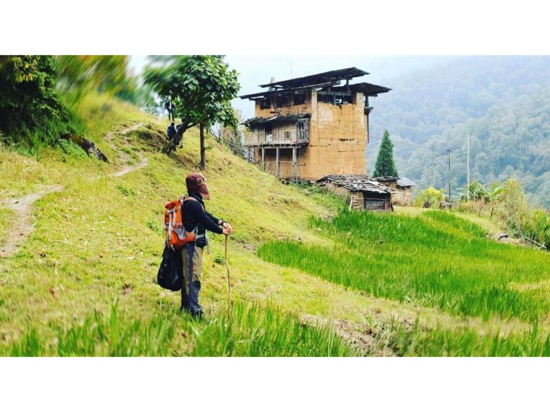Samtegang Trek in winter in Bhutan