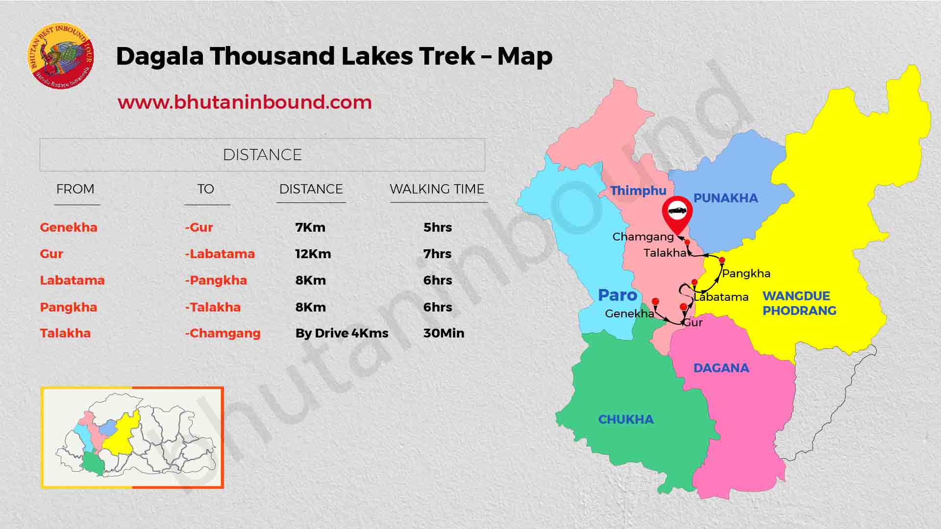 Dagala Thousand Lakes Trek Map Routes