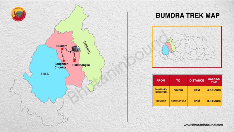 Bumdra Trek Map Routes
