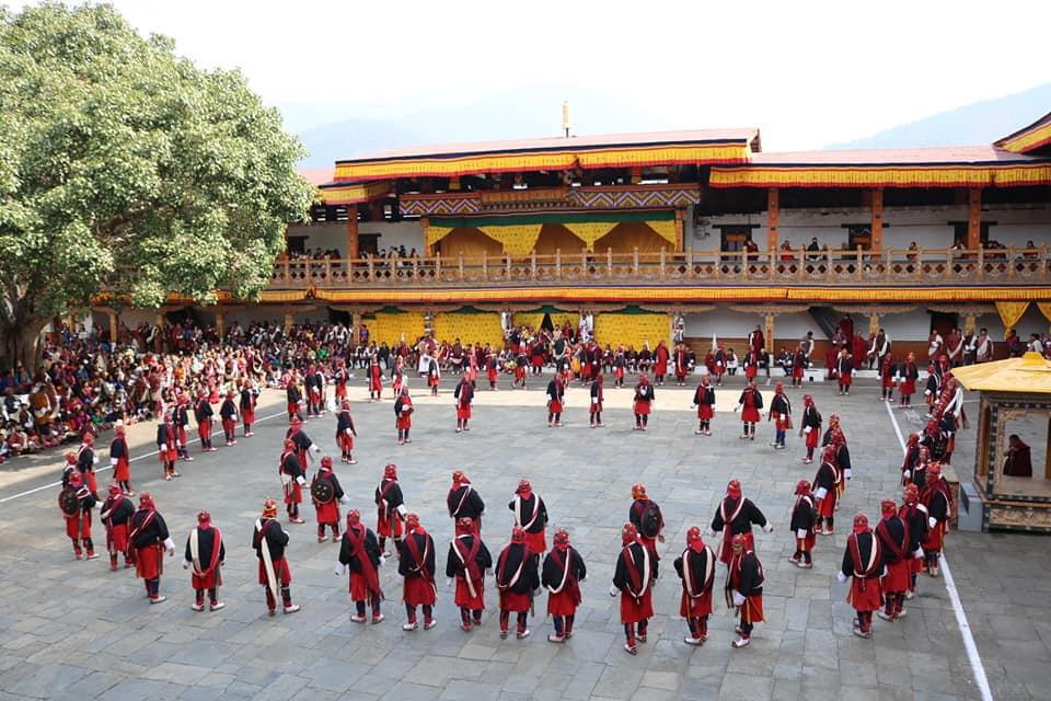 Pazaps performing at Punakha Dromche / Drupchen